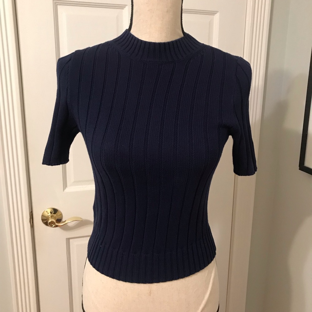 Express navy blue sweater top XS